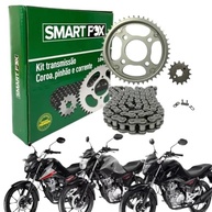 Kit Relação Transmissão Titan Fan CG Start 160 (2016-2025) Smart Fox - Aço 1045 - imagem 2