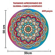Quebra-Cabeça Mandala 600 Peças: Desafio e Relaxamento! - imagem 2