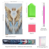 Kit de Pintura com Diamantes Extragrande - 60x105cm Asas de Anjo | Hobby Relaxante para Adultos - imagem 4