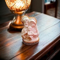 Kit 6 Mini Sagrada Família com Pérolas 7cm - Decoração Religiosa Elegante - imagem 5