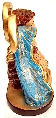 Busto da Sagrada Família em Gesso 20 cm - Decoração Religiosa Artesanal - imagem 3