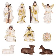 Presépio Nascimento de Jesus com 10 Estatuetas - Decoração Religiosa para Natal - imagem 4