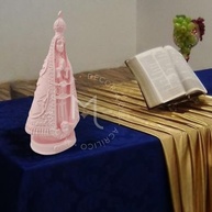 Imagem Nossa Senhora Aparecida Rosa em Gesso 21cm - Escultura Religiosa com Acabamento Detalhado - imagem 5