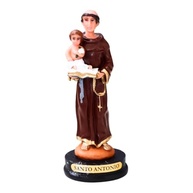 Imagem de Santo Antônio de Pádua em Resina Nacional - 10,5cm | Decoração Religiosa Elegante - imagem 2