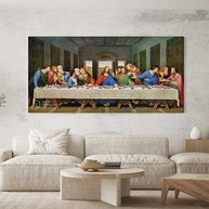 Quadro Decorativo Santa Ceia - Jesus Religioso 100x50cm em Tecido com Alta Definição - imagem 2