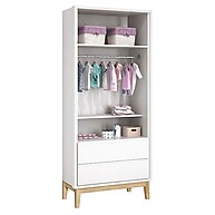 Cômoda Gaveteiro e Guarda Roupa Infantil New Classic Branco – Reller - imagem 2