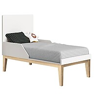 Berço Americano e Cômoda Classic Branco com Pés de Madeira Natural - Reller - imagem 2