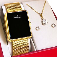 Relógio Champion Feminino Dourado com Joias – Original e Com Garantia - imagem 1