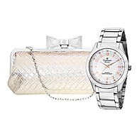 Relógio Champion Prata Rosé + Clutch: Elegância Completa - imagem 1
