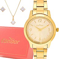 Relógio Condor Dourado: Elegância à Prova d'Água + Kit! - imagem 1