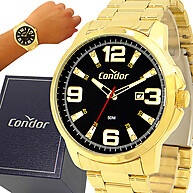 Relógio Condor Masculino Dourado: Elegância e Prova d'água - imagem 1