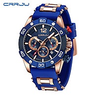 Relógio CRRJU 2292 XL Azul – Estilo Militar à Prova d'água - imagem 1