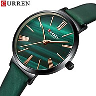 Relógio CURREN Feminino 9076 XL – Couro Clássico com Proteção contra Água - imagem 1