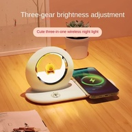 Luminária Carregador 3 em 1: Celular, Fone e Relógio! - imagem 4