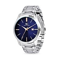 Relógio Saint Germain: Elegância em Azul e Prata - imagem 1