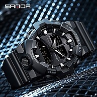 Relógio Sanda 3130-2: Duplo Mostrador, à Prova d'Água e com Cronógrafo - imagem 1