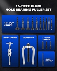 Orion Motor Tech: Kit Extrator de Rolamento 16 Peças - Remoção Profissional e DIY - imagem 3