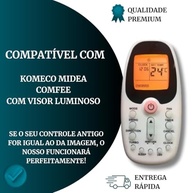 Controle Remoto Universal para Ar Condicionado KOMECO MIDEA COMFEE com Visor Luminoso e Pilhas Inclusas - imagem 3