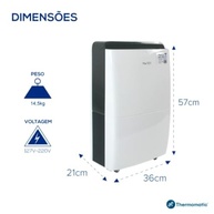 Thermomatic Desidrat Max 500-127 com Wi-Fi - Desumidificador Inteligente com Controle Remoto - imagem 3