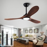 Ventilador de Teto 106cm com Luz LED e Controle Remoto | Motor Silencioso DC Reversível - imagem 2