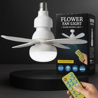 Ventilador de Teto com Lâmpada LED 60W Bivolt Silencioso - 3 Velocidades + Controle Remoto - imagem 2