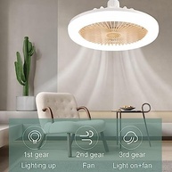 Luz de Teto Moderna 30 W Com Controle Remoto - Lâmpada Ventilador LED 2 em 1, Três Engrenagens, Regulável Com Aromaterapia para Sala de Estar e Quarto - imagem 4