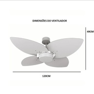 Ventilador de Teto Natuvent Dahlia 4 Pás Imbuia com Controle Remoto - Moderno e Silencioso - imagem 3
