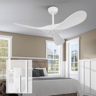 Ventilador de Teto KBZZ 106cm Branco – Silencioso, Reversível, 6 Velocidades, Controle Remoto - imagem 2