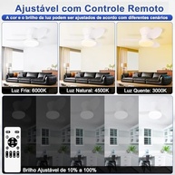 Ventilador de Teto Inverter 88cm com Luz Tricolor e Controle Remoto - 110V - imagem 5