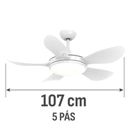 Ventilador de Teto Arno Ultimate 5 Bivolt com LED 1500–1600lm, 6 Velocidades, Timer e Controle Remoto - imagem 3