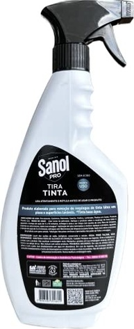 Sanol Pró Tira Tinta e Cera 500ml - Removedor Profissional para Pisos e Superfícies Laváveis - imagem 4