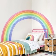 Adesivo de Parede Arco-Íris 83"x43" - Decoração Infantil Colorida e Removível - imagem 4