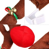 Decoração de Carro de Natal: Chifres de Rena Rudolph com Nariz Vermelho e Cauda - Toque Festivo Divertido! - imagem 4