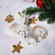 Trio de Rena Miniatura - Decoração Encantadora para o Natal - imagem 2