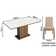 Sala de Jantar Completa: Mesa e 6 Cadeiras Renata - imagem 2