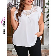 Blusa Plus Size Lovito: Elegância com Renda - imagem 2