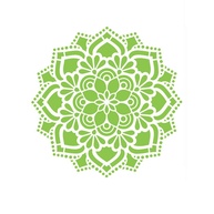Stencil de Acetato Mandala Flor Renda 20x25cm - Design Elegante para Artesanato e Decoração - imagem 1