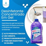 Desinfetante Concentrado Gel Azulim 5L - Rende Até 250L | Limpa, Desinfeta e Perfuma - imagem 4
