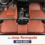 Tapetes de Couro Personalizados GREATROAD para Jeep Renegade (2016-2021) - Proteção Total e Estilo Azul - imagem 2