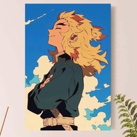 Placa Quadro Decorativo Kimetsu no Yaiba - Kyojuro Rengoku | MDF Premium | Decoração Anime - imagem 3
