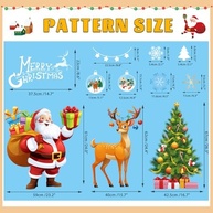 Adesivos de Janela de Natal Fofos - Papai Noel, Renna, Árvore e Floco de Neve | Decoração Reutilizável para Casa e Escritório - imagem 4