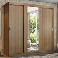 Guarda-Roupa Casal Madesa Reno 3P com Espelho Rustic - Design Moderno e Ampla Capacidade - imagem 2