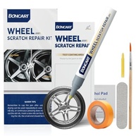 Kit de Reparo de Arranhões para Rodas - Caneta de Retoque Prata com Tinta Metálica para Restauração Rápida - imagem 2