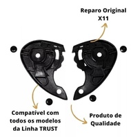 Kit Reparo Viseira Capacete X11 Trust Fechado Original - Fixação Perfeita! - imagem 2