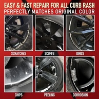 SMAPHY Kit Reparo Arranhões Rodas - Tinta Universal Preta Brilhante para Aros - imagem 3