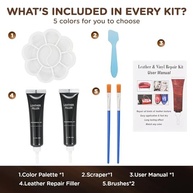 Kenbry Kit Reparo Couro e Vinil Preto: Restaure Interiores de Carro, Móveis e Mais! - imagem 3