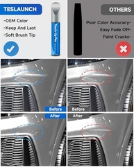 Caneta de Retoque Metálica Prata Gelo LX7W - Reparo de Arranhões para Audi - imagem 3