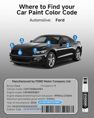 Tinta de Retoque para Ford - Caneta 2 em 1 com Cor Preta Ébano para Reparos Fáceis e Profissionais - imagem 4