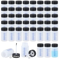 Pacote com 60 Frascos de Tinta Vazios 60ml + Pincéis | Ideal para Reparos e Projetos Criativos - imagem 2