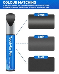 Tinta de Retoque para Bicicleta Giant Preta Acetinada - Cor Exata para Reparos Profissionais - imagem 3